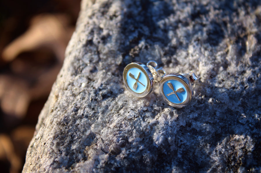 Rowing Rolo Earrings - Strokeside Designs Rowing jewelry- Rowing Gifts Ideas- Rowing Coach Gifts