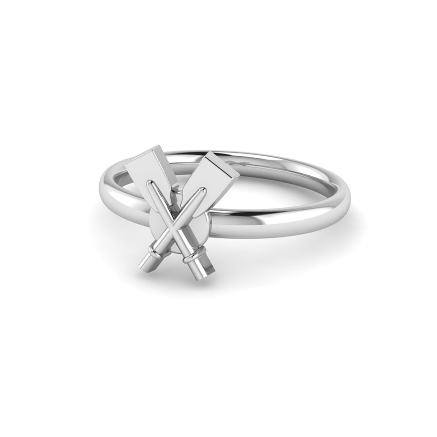 Crossed Oars Minimalist Ring