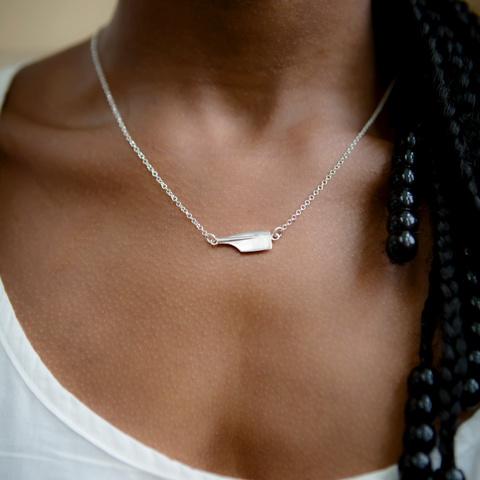 Rowing Chain Necklace - Strokeside Designs Rowing jewelry- Rowing Gifts Ideas- Rowing Coach Gifts